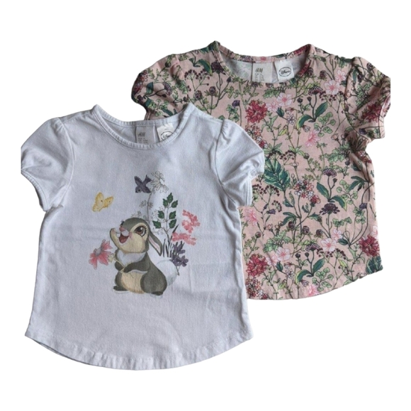 H&M Shirts & Tops Hm Disney Tee Set Poshmark